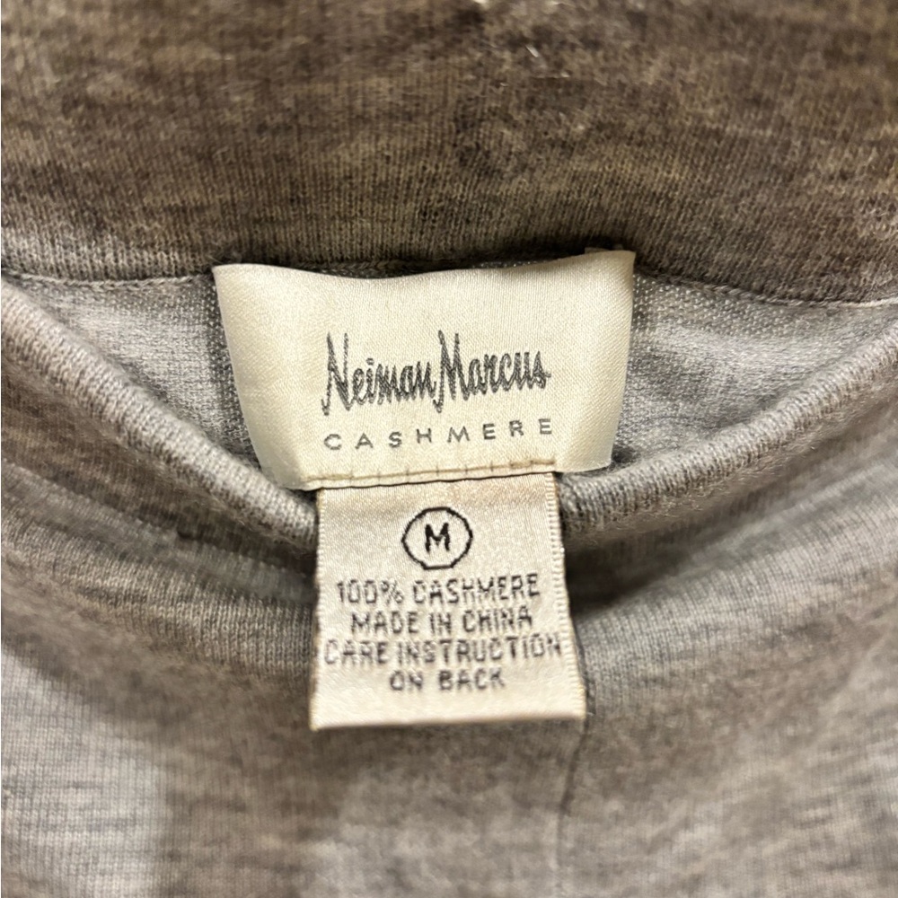 Neiman Marcus Gray Cashmere Wide-Leg lounge Pants - Picture 9 of 11